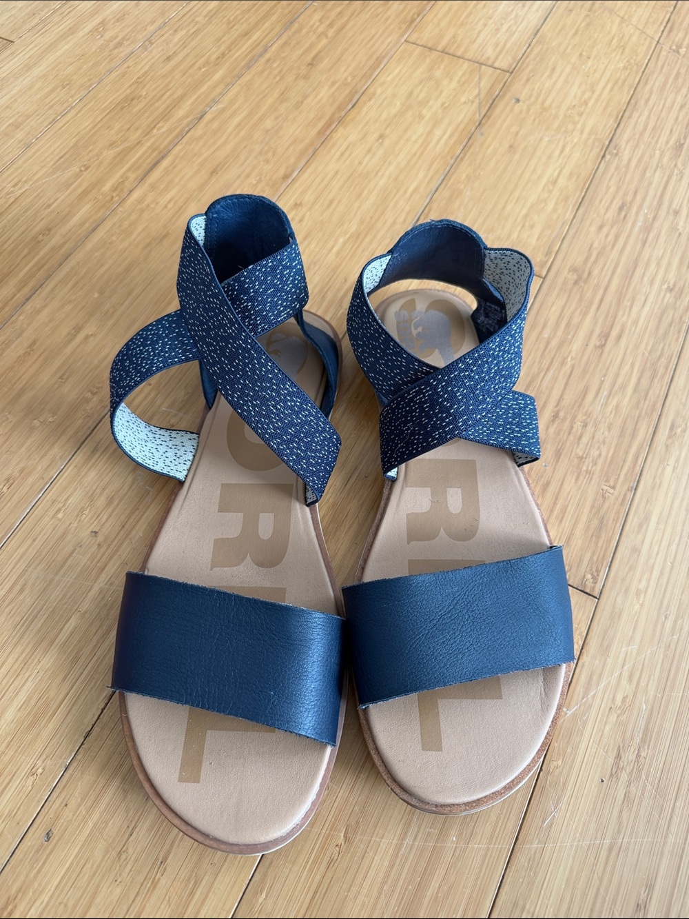 Sorel Navy Cross-Strap Women's Sandals